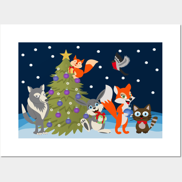 Foxy Christmas Wall Art by Cheebies
